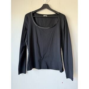 Wolford Womens Long Sleeve Round Neck Pullover Top Size M Black​